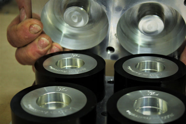 84 Engineering in-house rubber wheel coating - mould opening