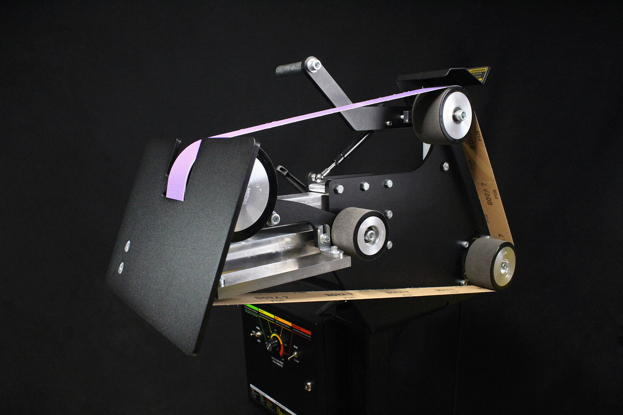 84 Engineering Angle Adjustable Bevel Rest for grinding knife bevels. To suit Shop Mate 48