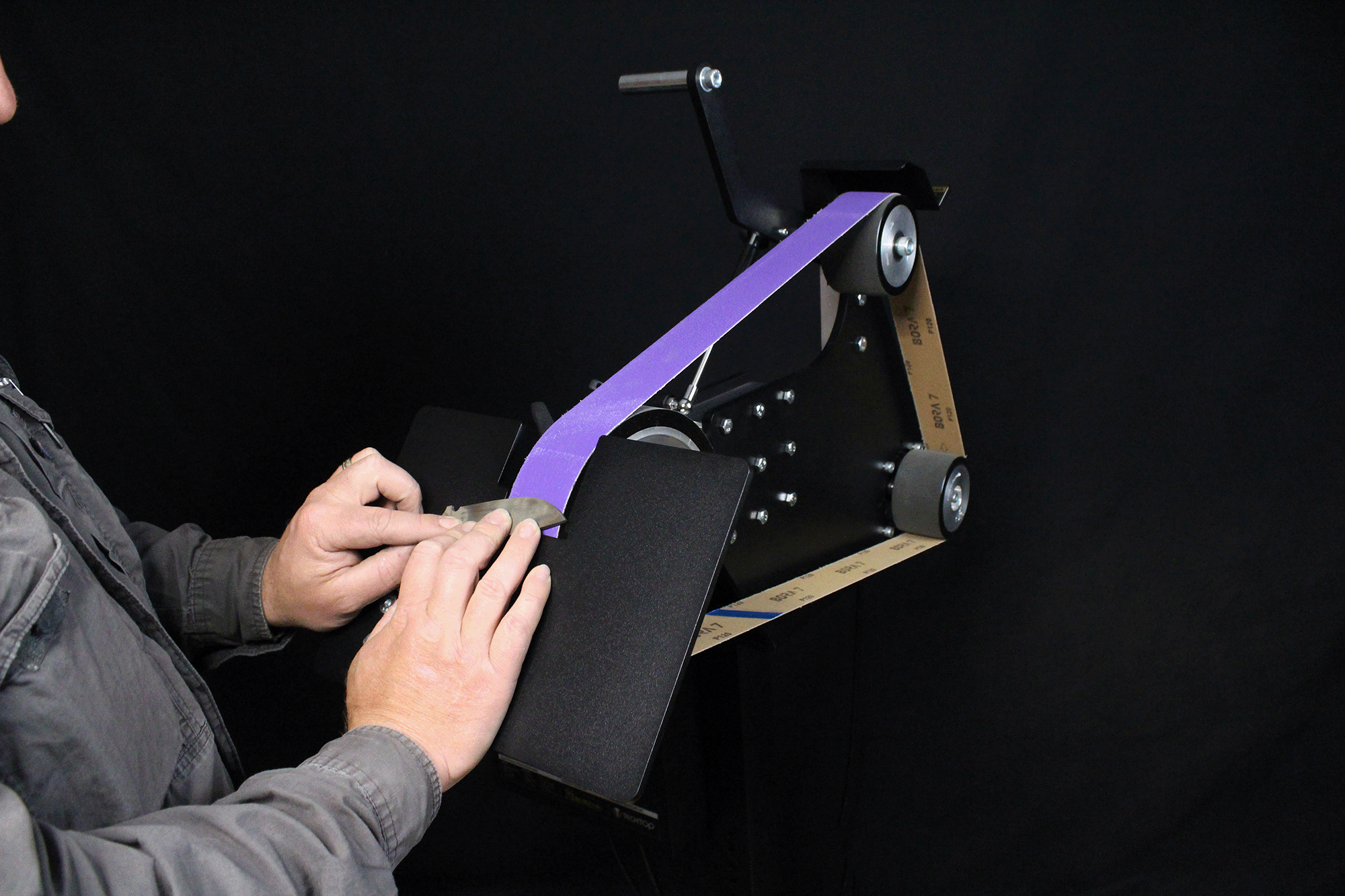 84 Engineering Angle Adjustable Bevel Rest for grinding knife bevels. To suit Shop Mate 48