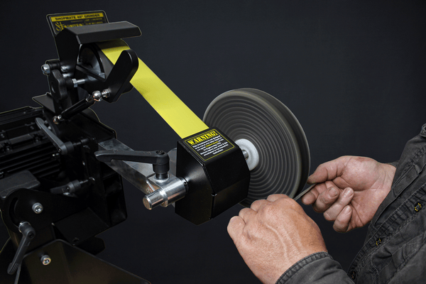 84 Engineering buffing wheel attachment bench grinder bussing wheel spindle to suit Shop Mate 48" and Shop Master 72" belt grinder linishers  Edit alt text