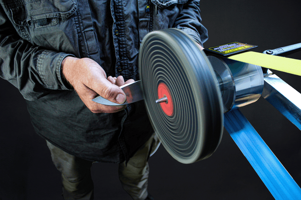 84 Engineering buffing wheel attachment bench grinder bussing wheel spindle to suit Shop Mate 48" and Shop Master 72" belt grinder linishers  Edit alt text