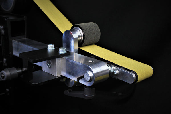 84 Engineering Gibson 72" belt grinder linisher belt sander angle adjustable rest, rotating 7 in 1 platen, small wheel arm, small wheel rest for fabricators, knife makers, metal workers, workshops, DIY