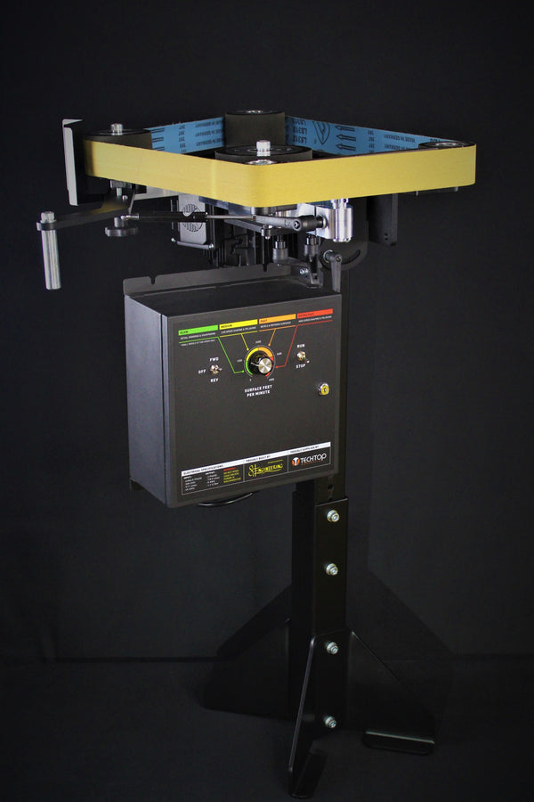 84 Engineering Tilting Height Adjustable Pedestal Stand to suit Shop Mate 48" belt grinder linisher belt sander And Shop Master 72" belt grinder linisher belt sander for knife makers, metal workers, fabricators, wood workers, DIY, workshops etc.