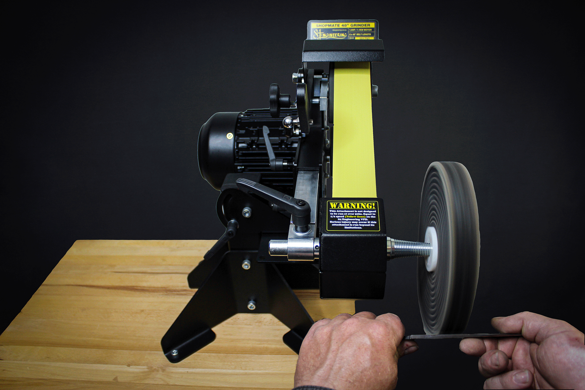 84 Engineering buffing wheel attachment bench grinder bussing wheel spindle to suit Shop Mate 48