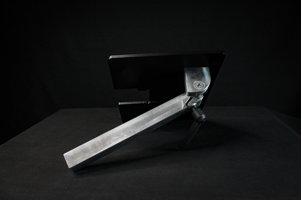 84 Engineering Angle Adjustable Bevel Rest for grinding knife bevels. To suit Shop Mate 48" and Shop Master 72" belt grinder linishers