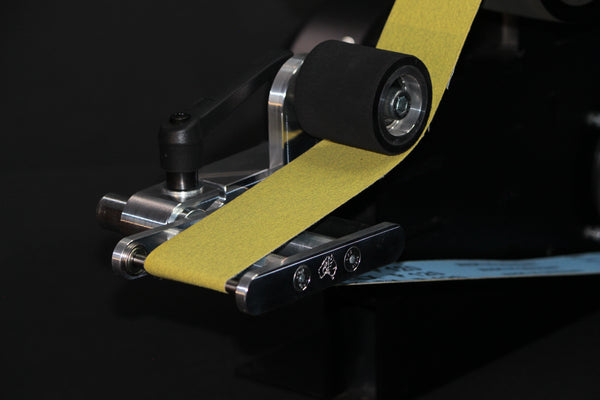 84 Engineering Small Wheel Pairs - 1/4" 6mm, 1/2" 13mm pair and 3/4" 19mm and 1" 25mm small contact wheel pairs. To suit Shop mate 48" Belt Grinder linisher belt sander and Shop Master 72" belt grinder linisher belt sander for knife making, grinsing hollows, pipe notching etc.